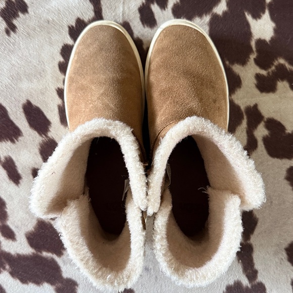 UGG Tan Suede Sherpa Ankle Boots - Picture 4 of 7